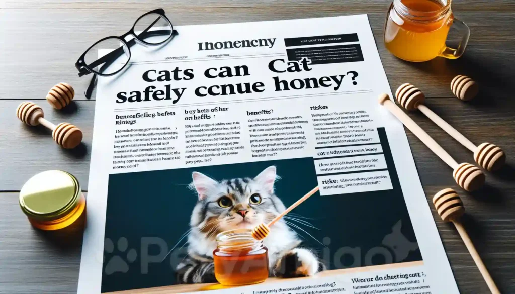 Article on whether cats can safely eat honey