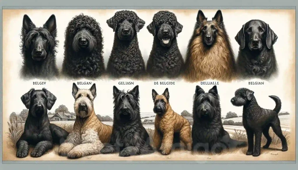 Seven unique Belgian dog breeds featured in the article.