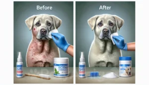 Explanation of effective treatments for Lip Fold Pyoderma in dogs.