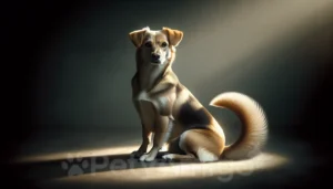 Image of a dog showcasing its tail pocket feature