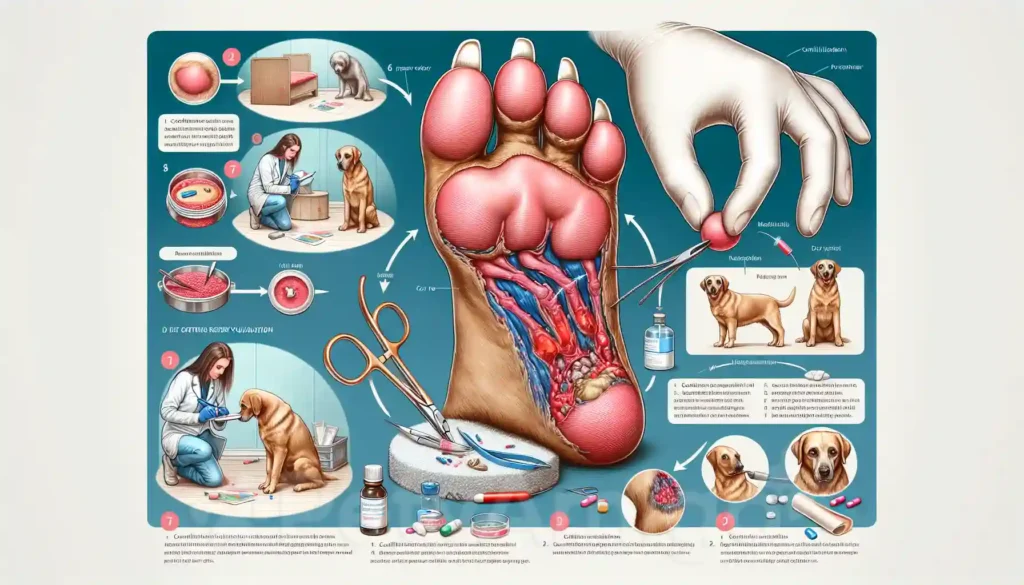 Guide to recovery from toenail infection in dogs.