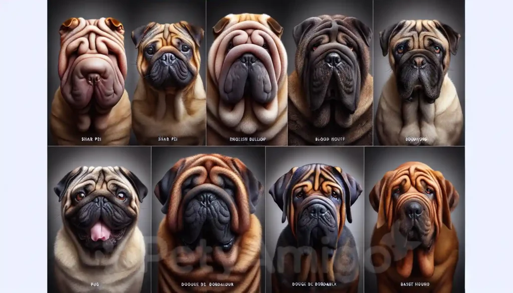 Seven dog breeds known for their signature wrinkles.